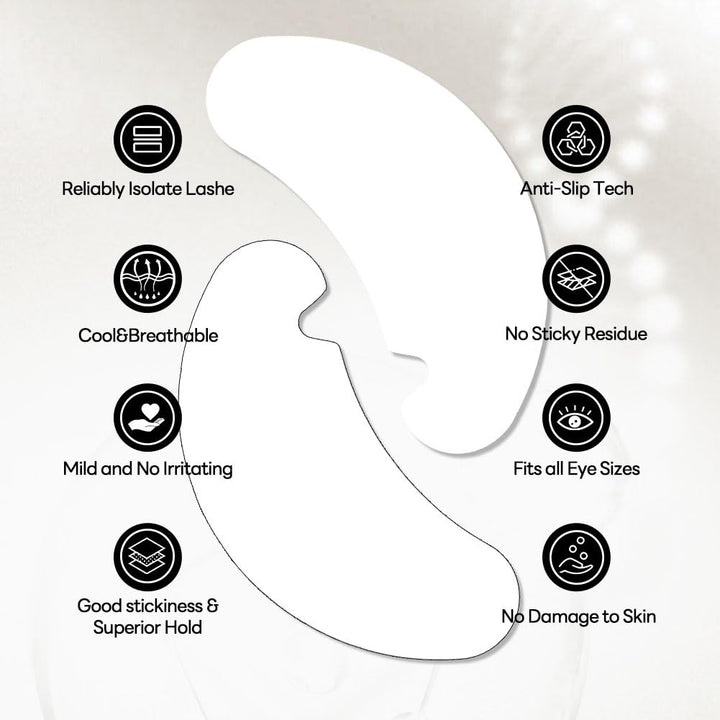 Lunamoon 100 Paar Augenpads Wimpernverlängerung Wimpernpads Wimpernverlängerung Pads Eyelash Extensi