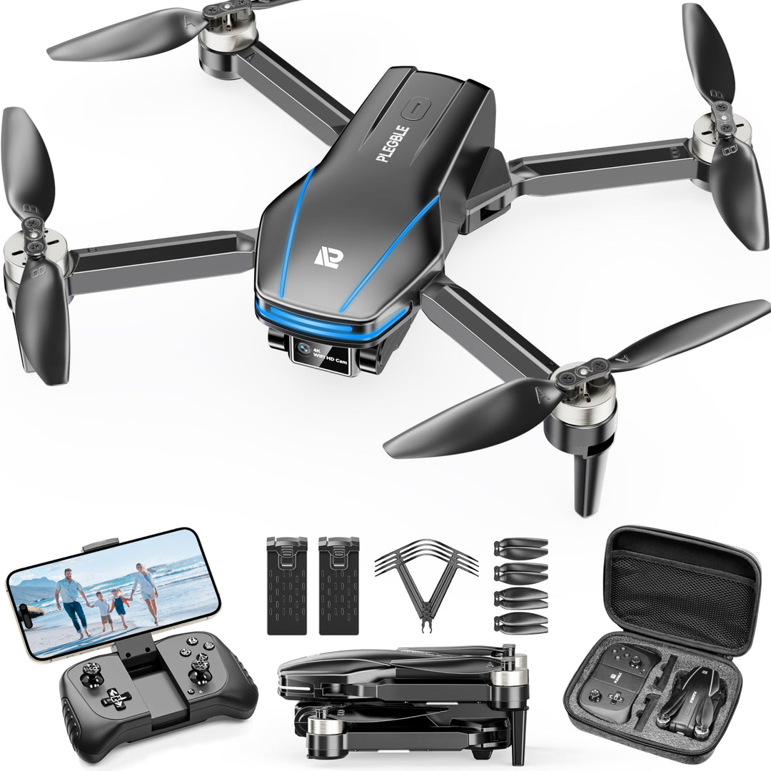 PLEGBLE Drohne mit Kamera 4K für Kinder, Mini Drohne Erwachsene, Bürstenlosem Motor FPV RC Drone mit