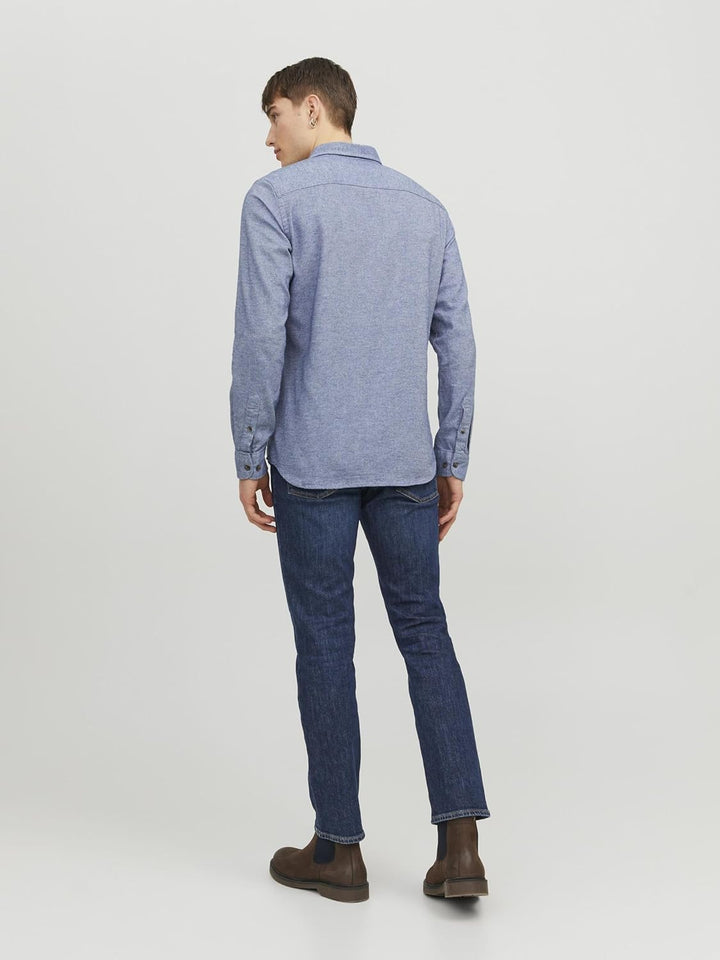 JACK & JONES Male Hemd Slim Fit Hemd XS Faded Denim, XS Faded Denim
