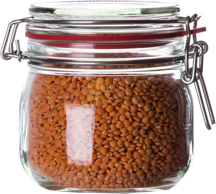 BigDean 6 Vorratsgläser rund mit Bügelverschluss 600 ml Einmachgläser 0,6L, 0,6L