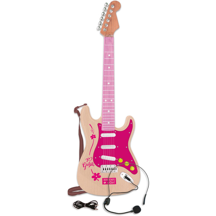 Bontempi 24 1371 1310-Elektronische Gitarre Rock, Rosa, Rosa