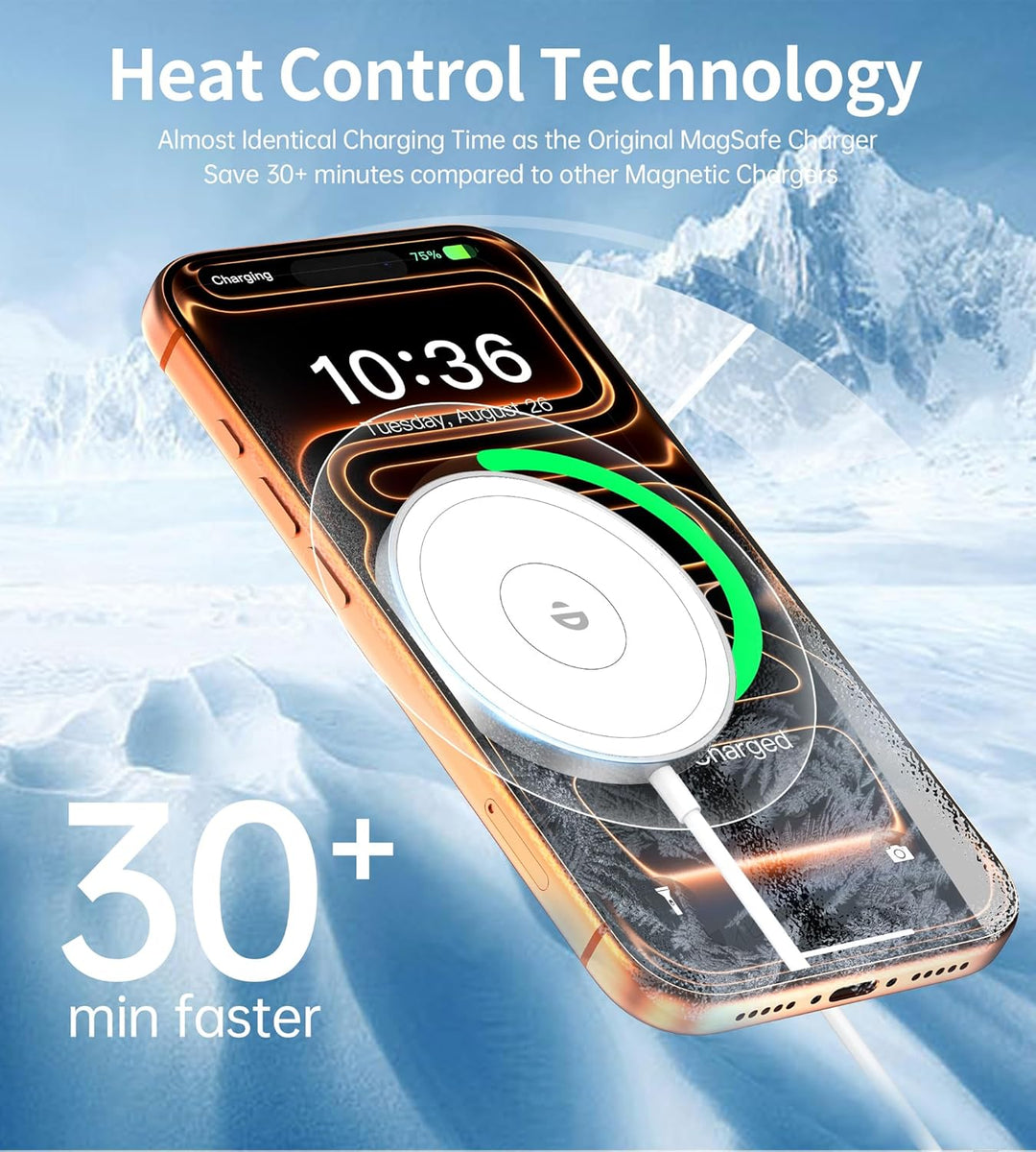 Mag Safe Ladegerät iPhone mit 20W USB-C Adapter, Wireless Charger induktive ladestation für iPhone 1