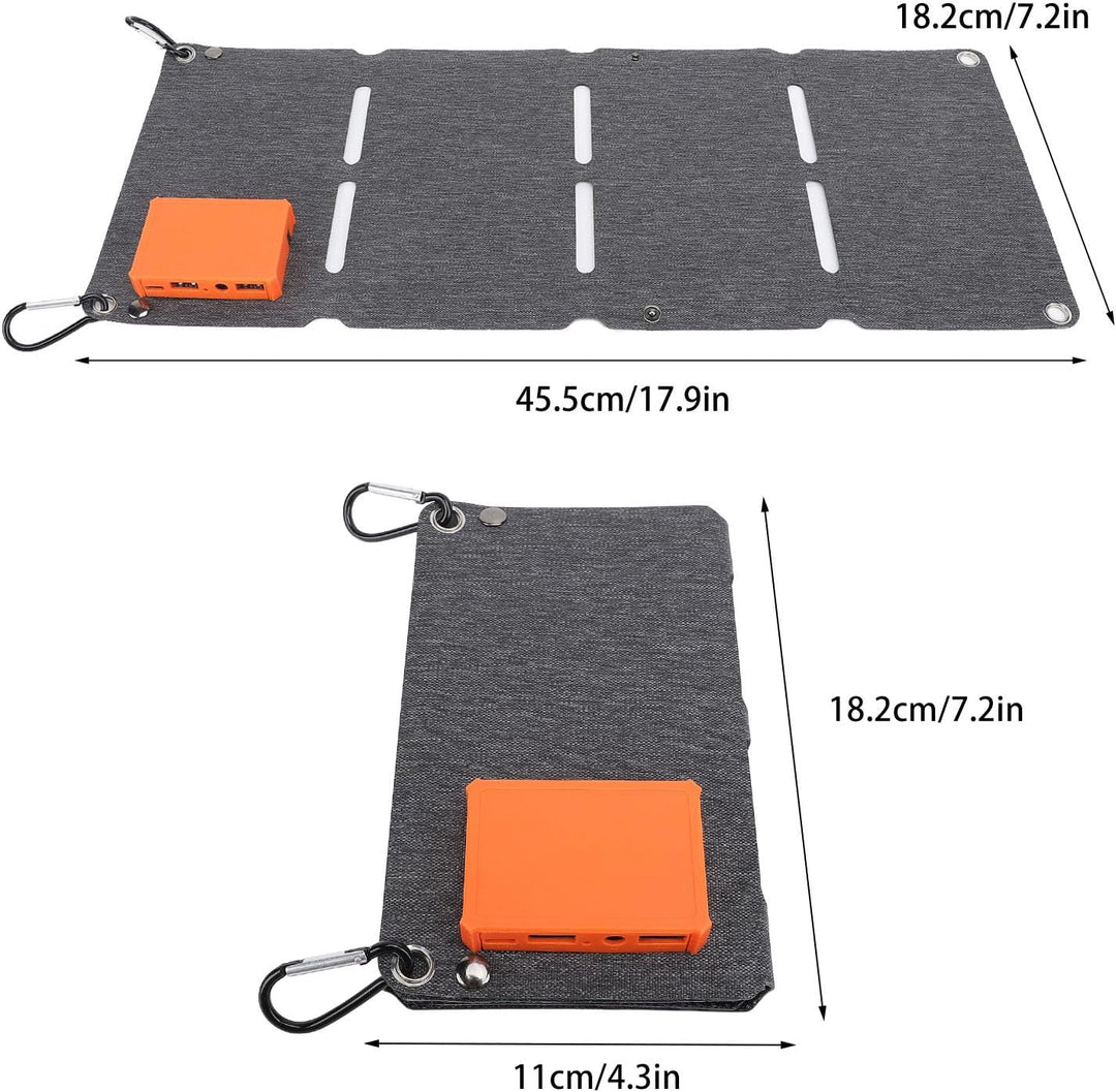 40W Tragbar Solarladegerät, IP68 Wasserdicht Solarpanel mit DC-Anschlüssen, 2-Port USB, Type-C Ansch