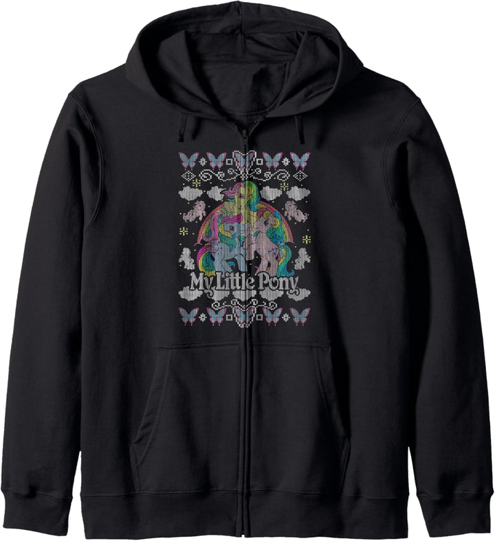 My Little Pony Christmas Rainbow Pony Vintage Ugly Sweater Kapuzenjacke