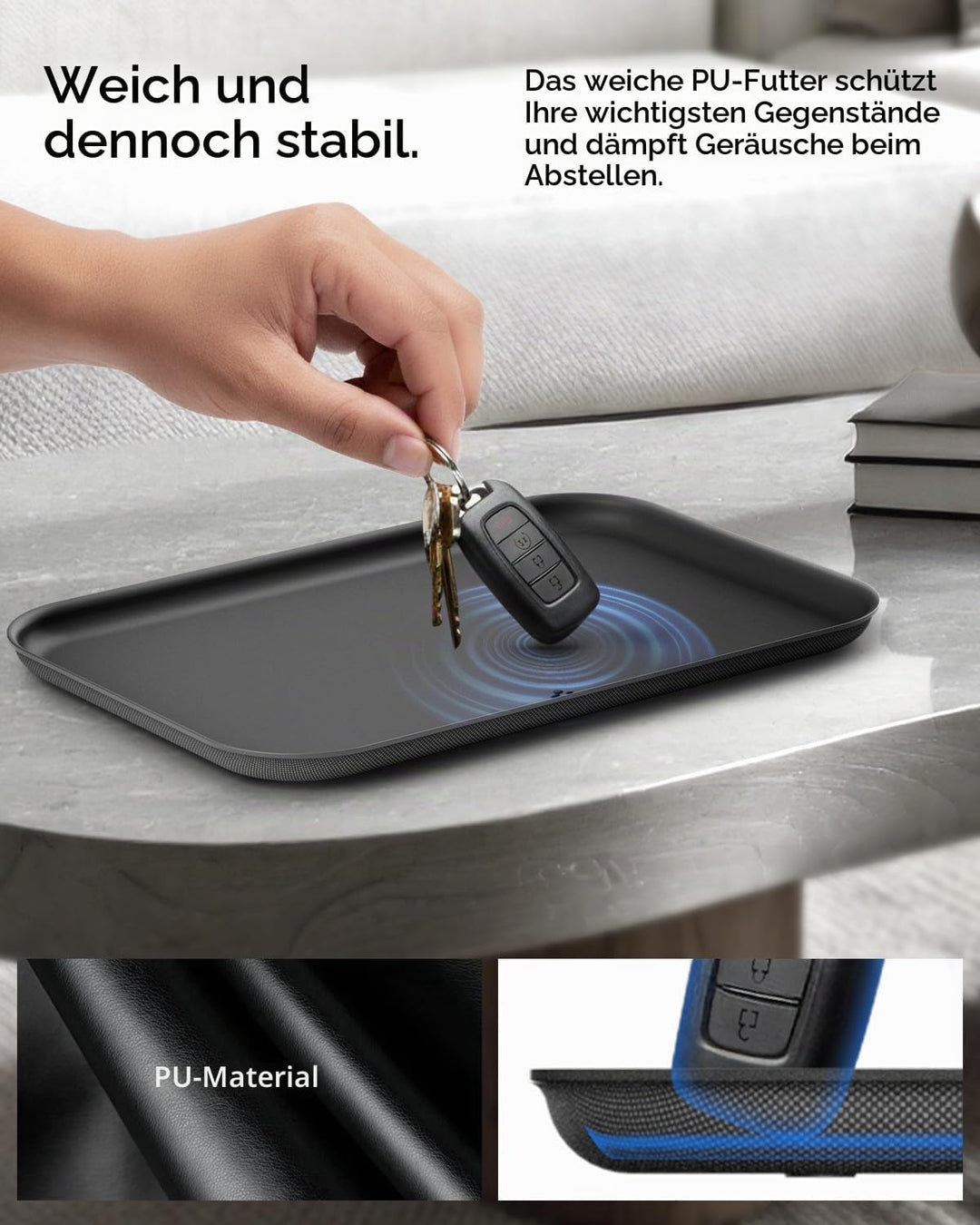 Spigen Ablageschale für Schlüssel und Geldbörse, Organizer Schale für Büro und Küche [Elegantes &amp; Vi