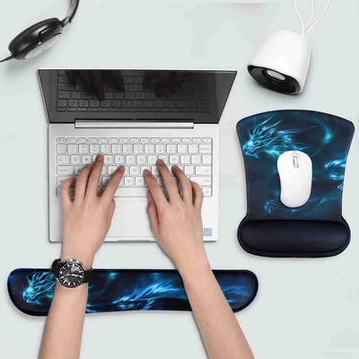 AOKSUNOVA Ergonomische Mauspad mit Handballenauflage Handgelenkauflage für Maus und Tastatur Mauspad