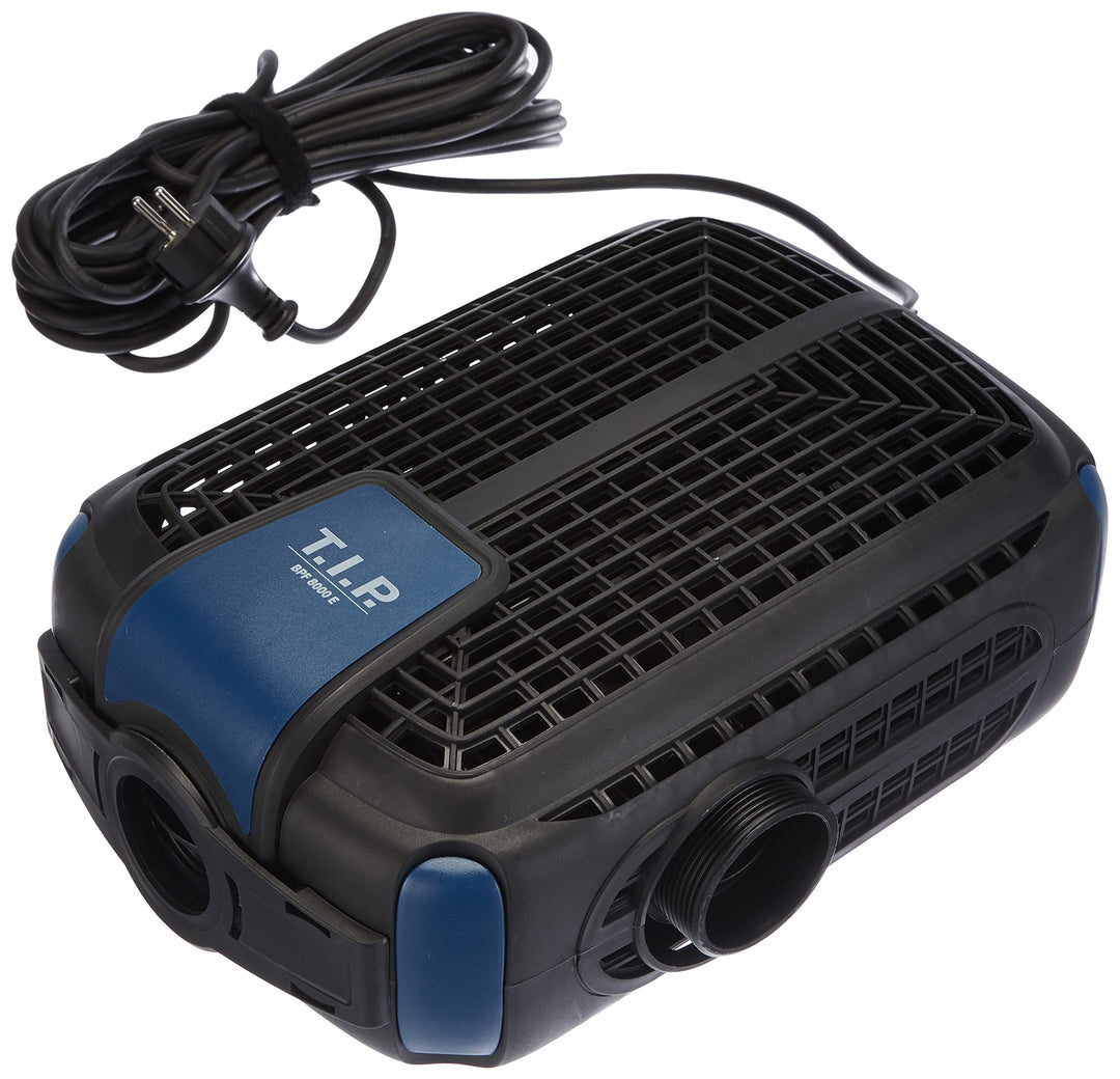 T.I.P. Filter- und Bachlaufpumpe, Teichpumpe BPF 8000 E (8.000l/h Fördermenge, Förderhöhe max. 4,5m,