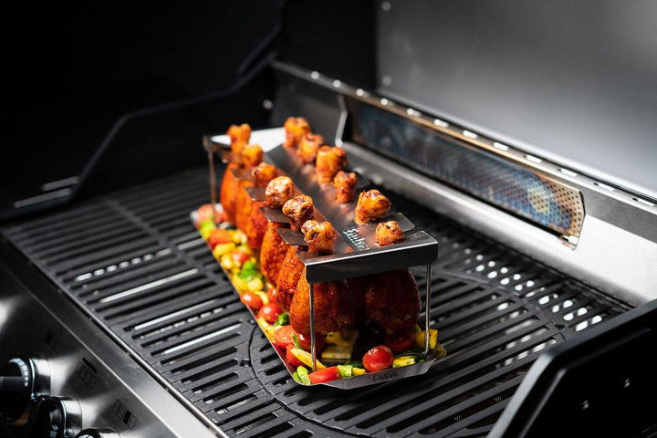 Enders® Chicken Wing Halter ,Edelstahl, gleichmässiges Grillen von 12 Chicken Wings, klappbare Beine