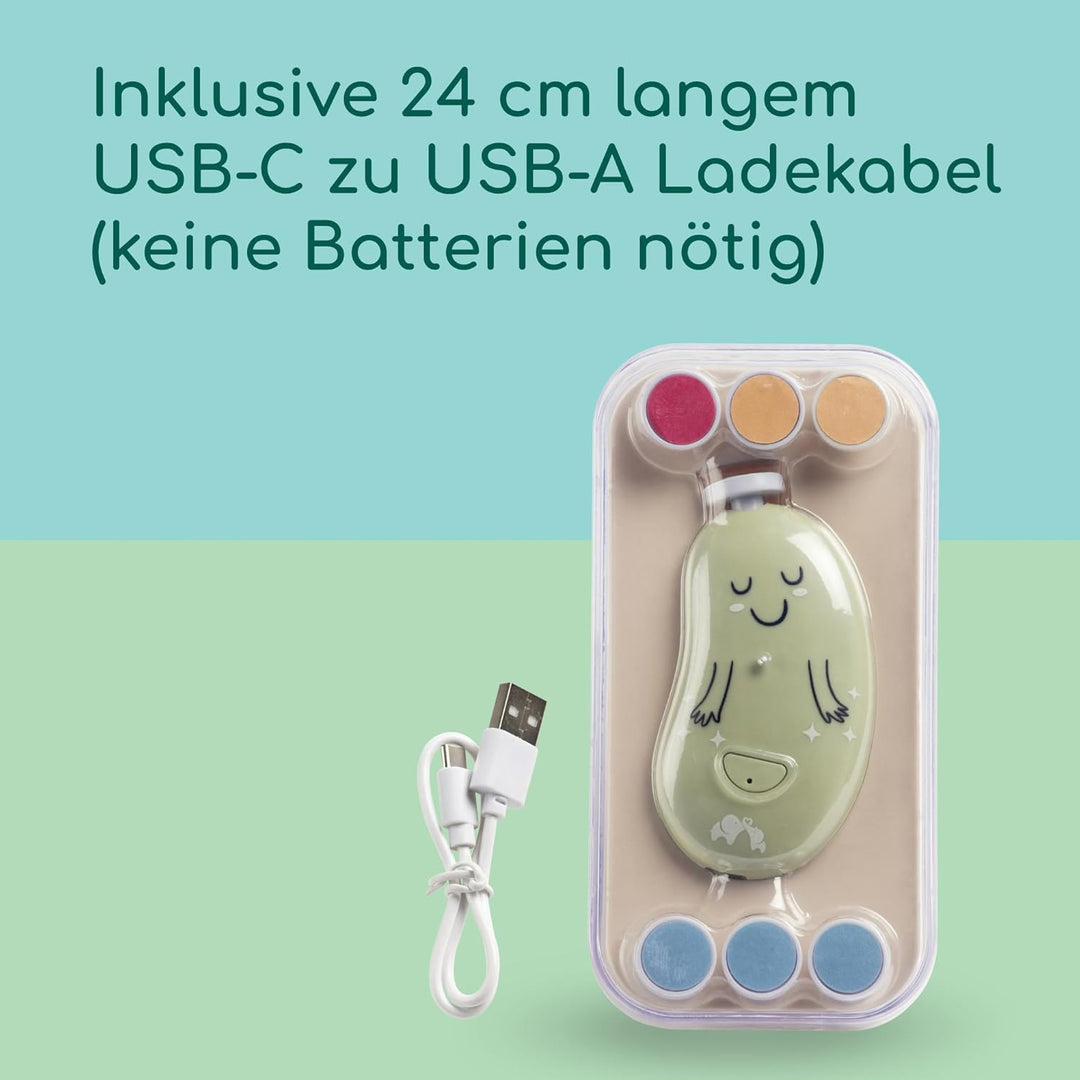 Bebeconfort Elektrische Baby-Nagelfeile, Ab Geburt, Babys + Kleinkinder, 7 Nagelfeilen mit Verschied