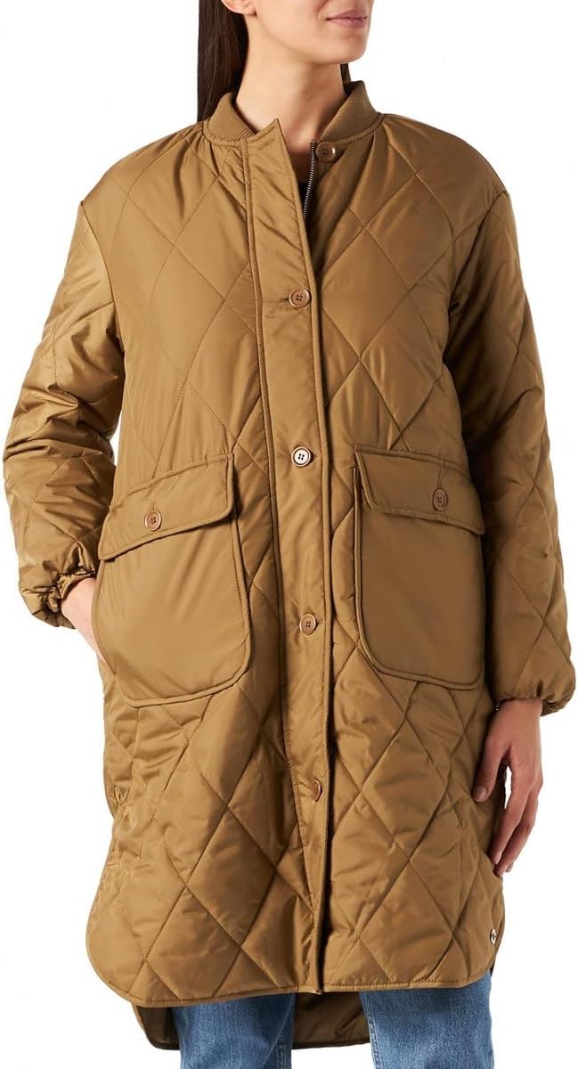 s.Oliver Women's 120.12.201.16.151.2112609 Mantel Langarm Loose FIT 38 Brown, 38 Brown