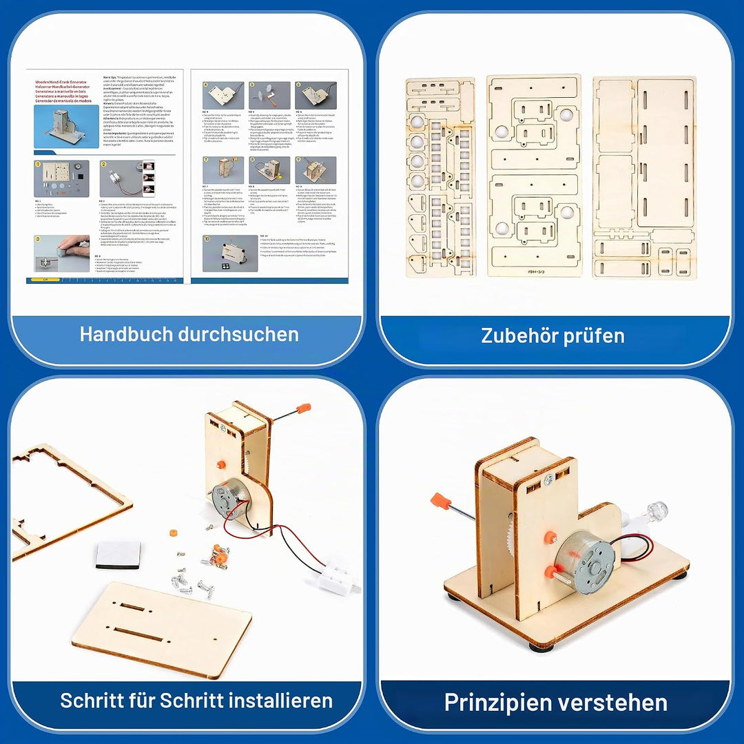 Sitodier 6 individuelle Mint-Experimentiersets für Kinder, Experimentierset aus Holz, Mint-Spielzeug