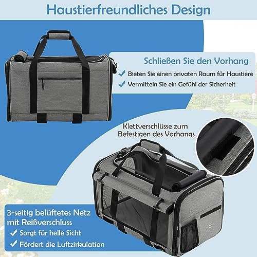 FANTASK Transportbox Mobil, Transporttasche mit Teleskopgriff & Rädern & kleine Tasche, klappbare Re