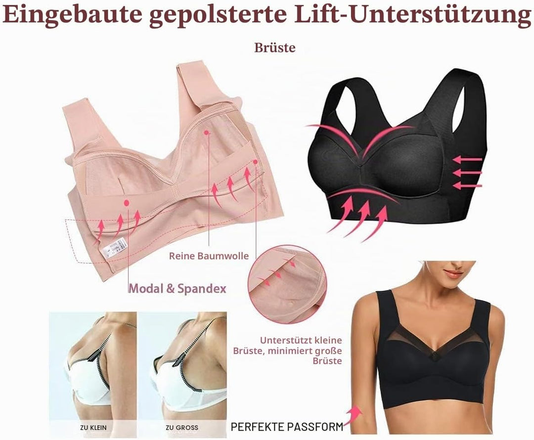 WOWENY BH Damen Ohne Bügel Schlaf Bustier Tops Spitze Bralette Bügelloser Klassischer T Shirt BH Sch