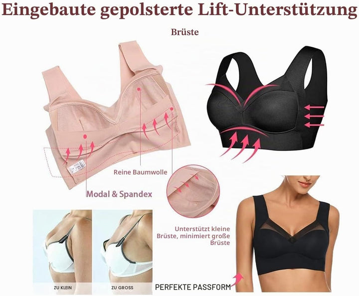 WOWENY BH Damen Ohne Bügel Schlaf Bustier Tops Spitze Bralette Bügelloser Klassischer T Shirt BH Sch