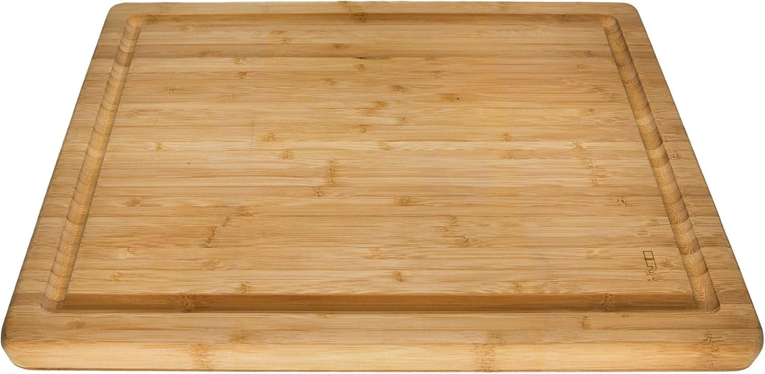 Outdoor und Küche Schneidebrett aus Bambus Holz mit Saftrille, zubehör zum Fleisch schneiden, Grill