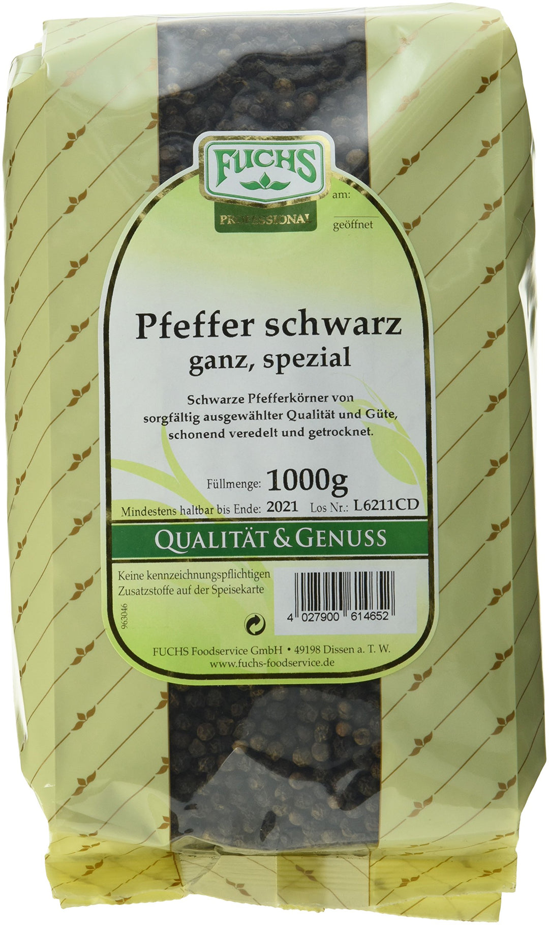 Fuchs Pfeffer schwarz ganz spezial, 2er Pack (2 x 1 kg), 2