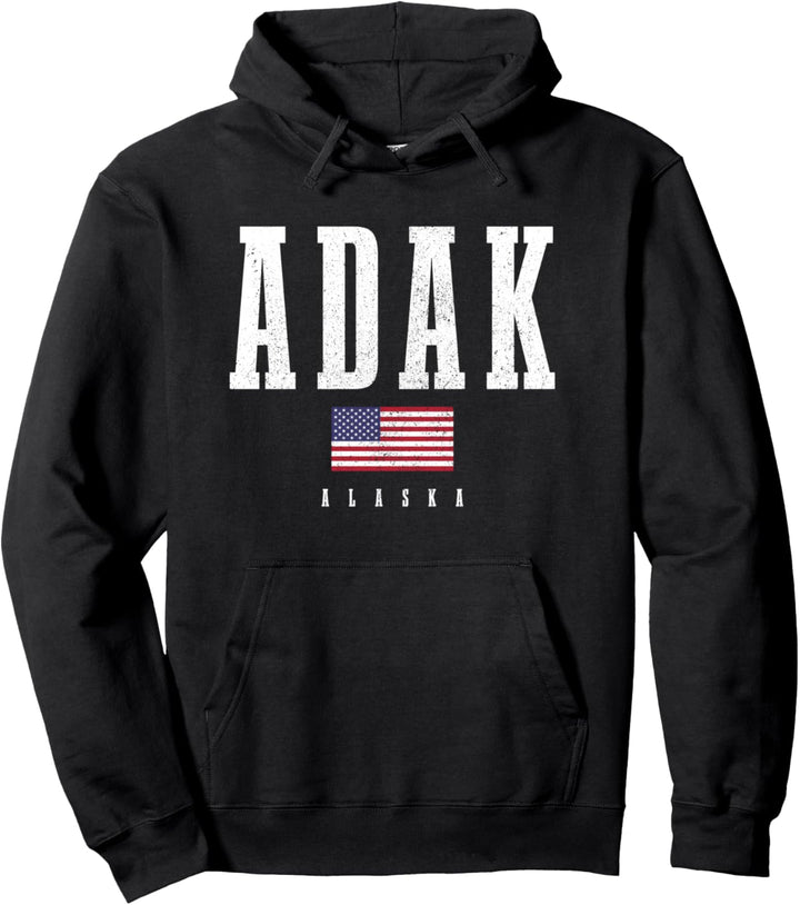 Adak Alaska USA Amerika Souvenir Pullover Hoodie