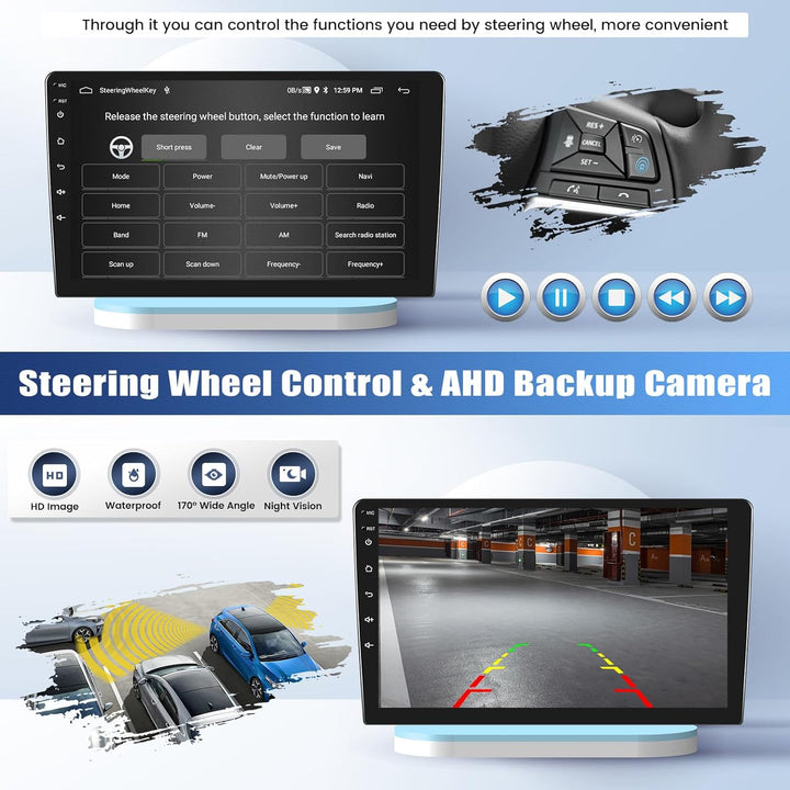 2G+64G CAMECHO Android Autoradio für Hyundai I30 2006-2011 mit Wireless Carplay Android Auto, 9 Zoll