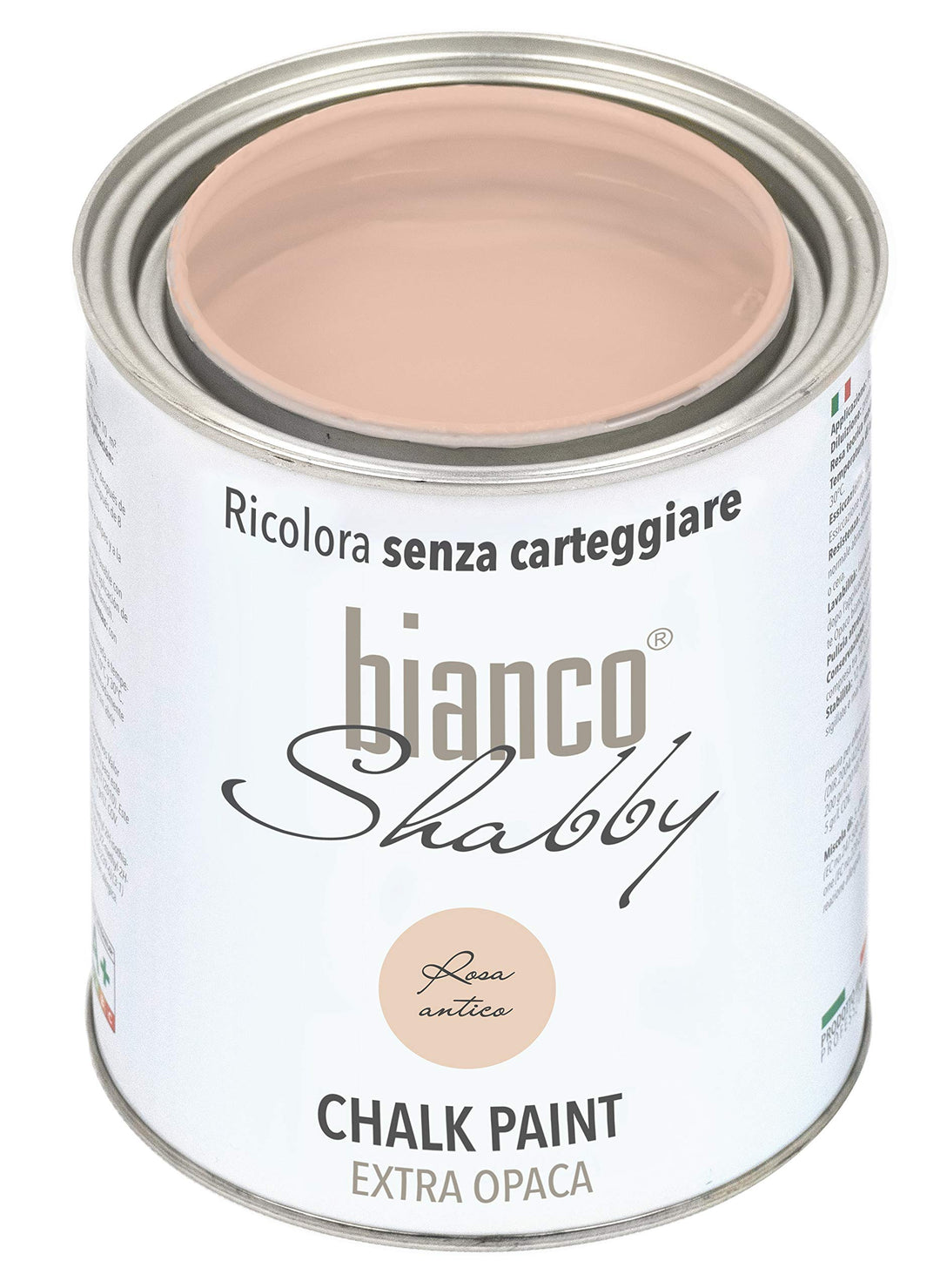 bianco Shabby® Rosa Antico Kreidefarbe Wasserbasis für Alle Oberflächen einfach zu verarbeiten ohne
