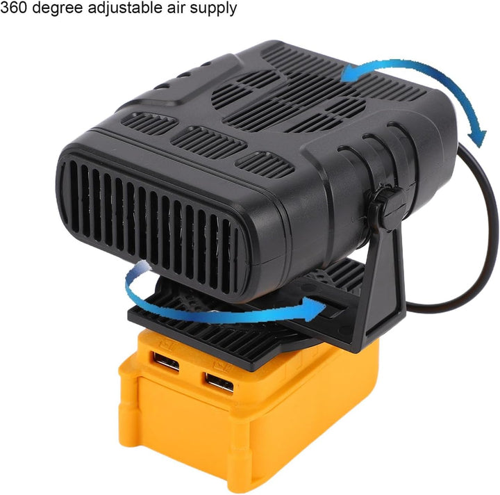 Heizlüfter mit für, 200 W tragbarer, kabelloser Heizlüfter mit 2 Temperaturstufen und USB-Ladeanschl