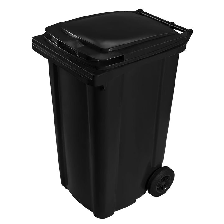 Hardwex Mülltonne mit 2 Rädern und Deckel, Müllgrossbehälter, Abfalltonne, Mülleimer, Volumen: 240 L
