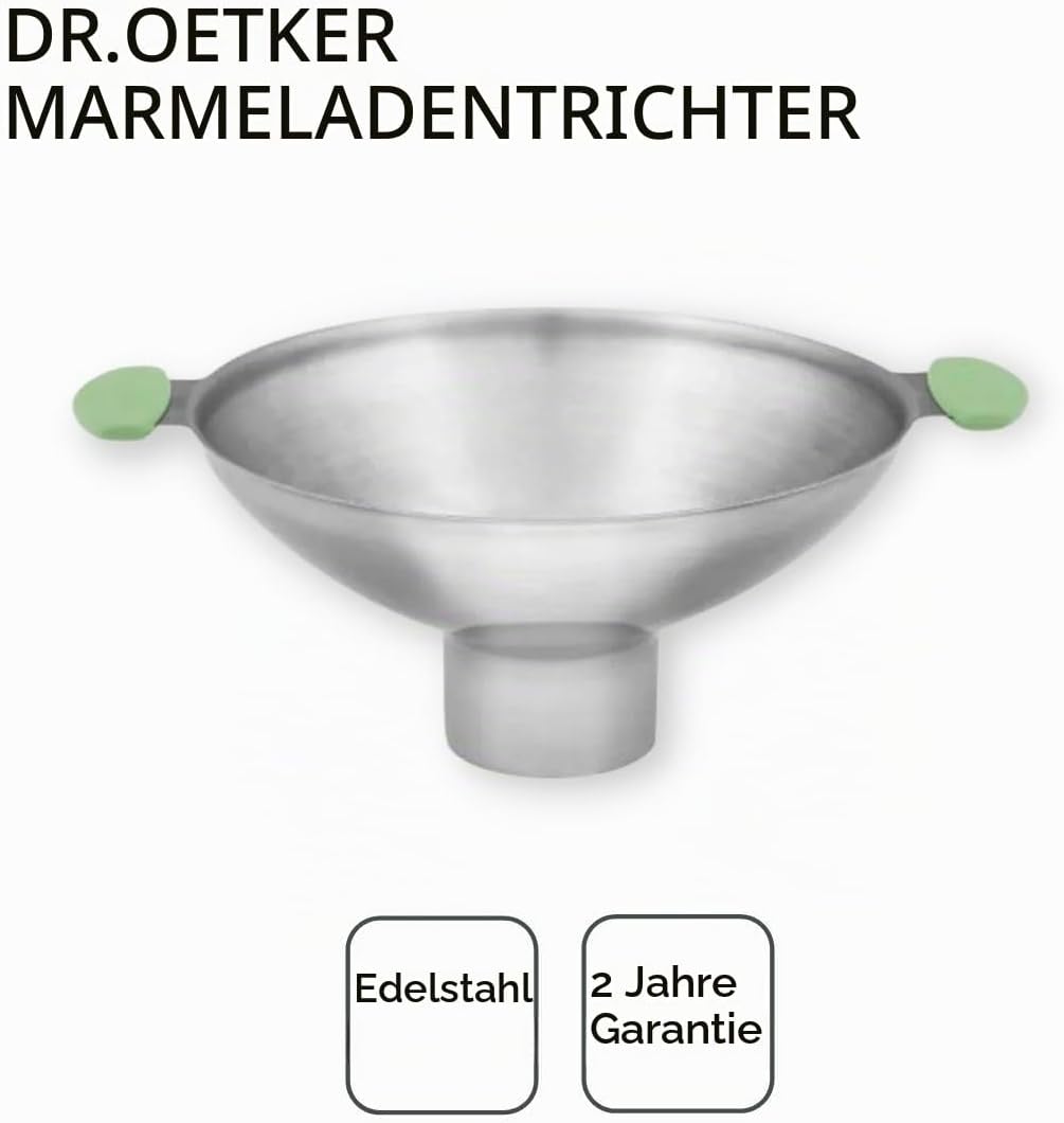 Dr. Oetker 3241 Einmachtrichter, Edelstahl, grau, 12,5 x 6,5 x 3,8 cm