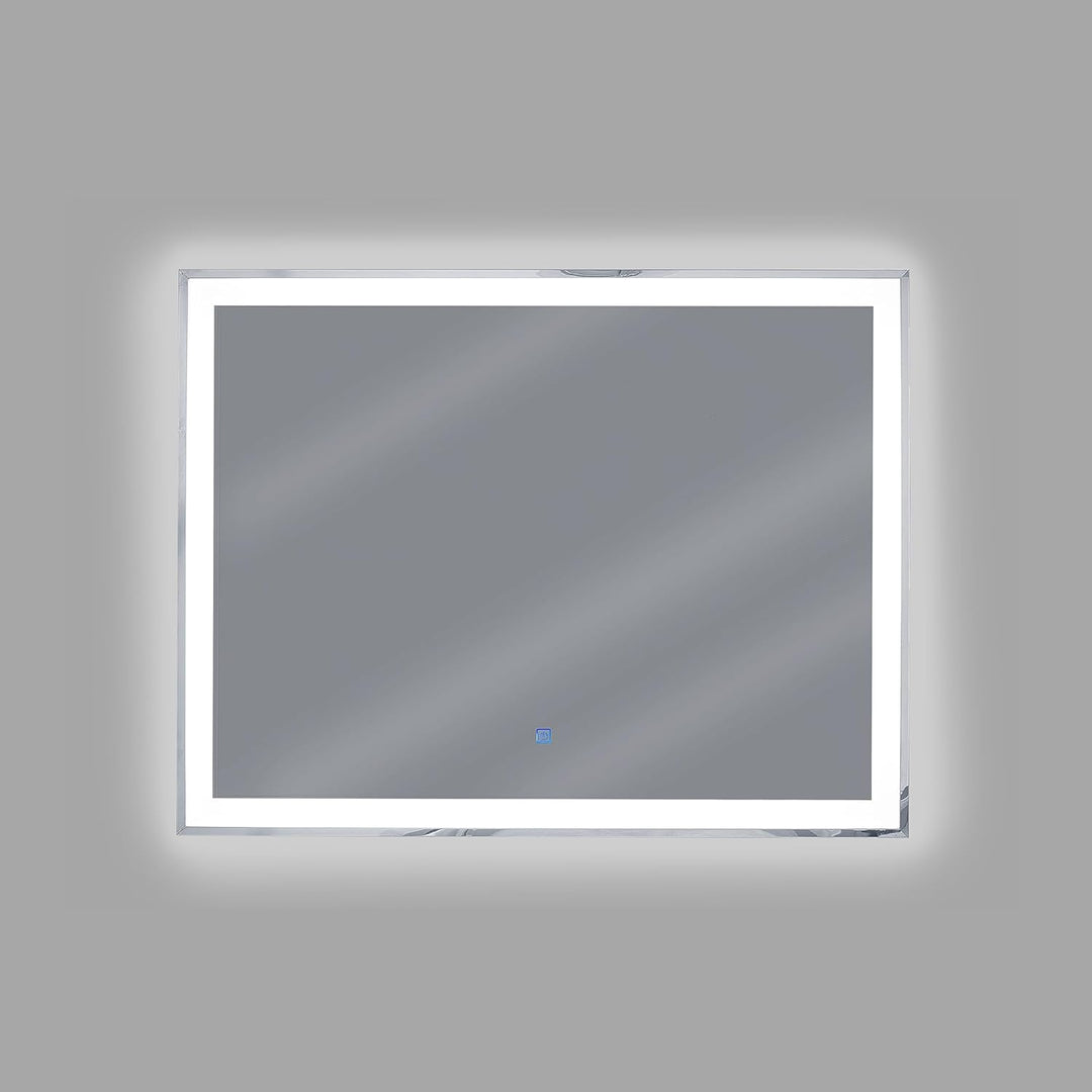 Moderner LED-Lichtspiegel silber für Ihr traumhaftes Bad 90x70cm Argens