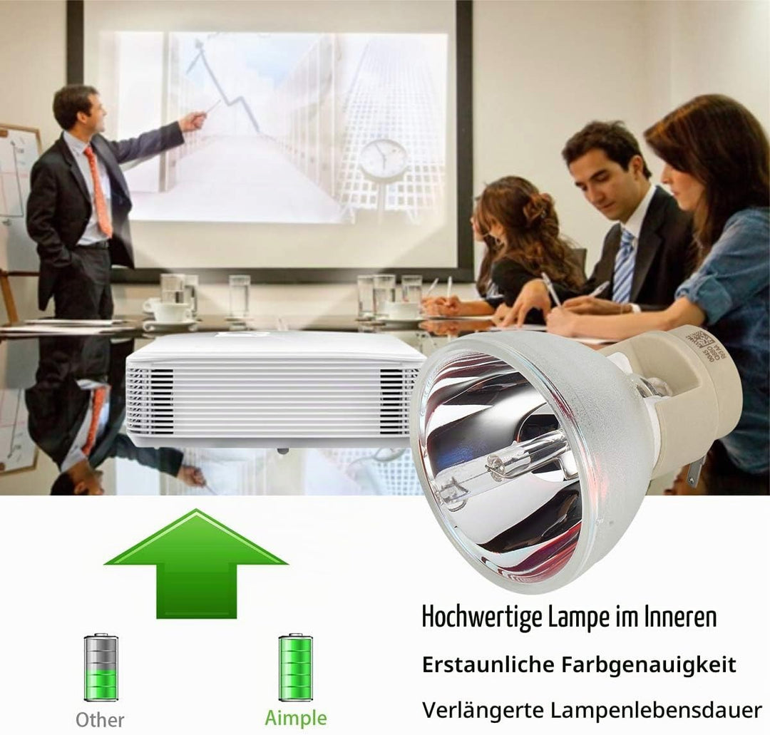 Aimdio Beamer Ersatzlampe für BENQ TH681 MH680 TH680 TH682ST W1070 W1080ST MH630 TH681+ 5J.JAH05.001
