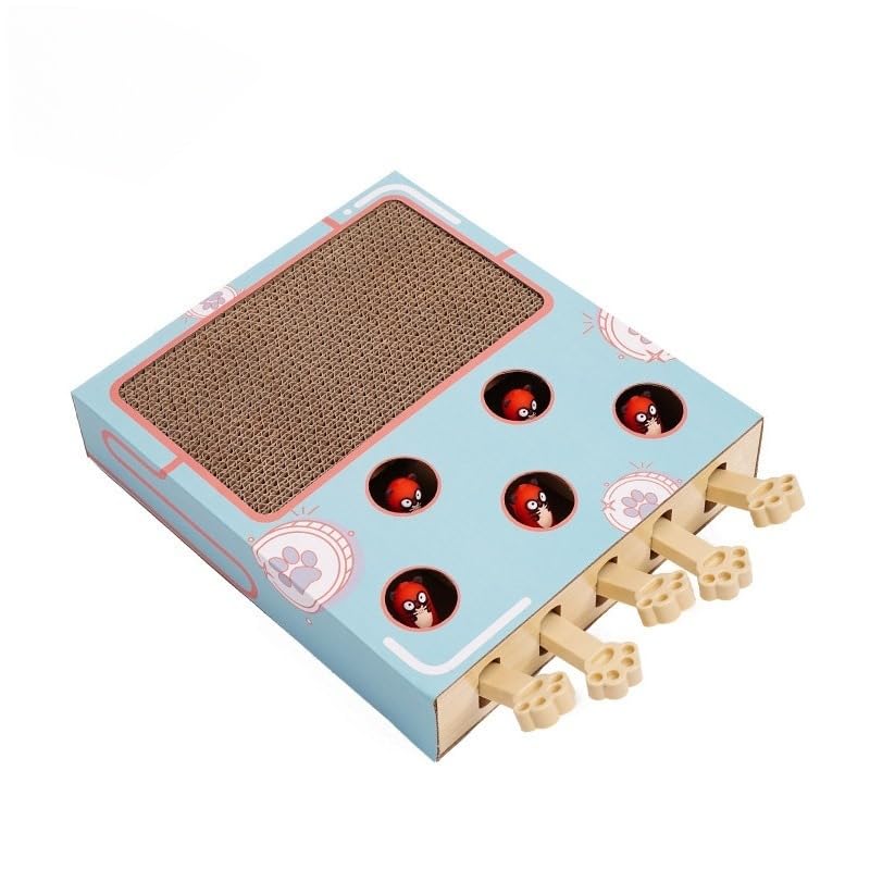 Interaktives Katzenspielzeug, Holz, Spielzeug, Maulwurf Maus, Puzzle Box mit süssen Cartoon Spielzeu