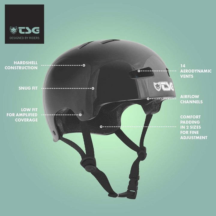 TSG Helm Evolution Solid Color L/XL (57-59cm) grün (satin olive), L/XL (57-59cm) grün (satin olive)