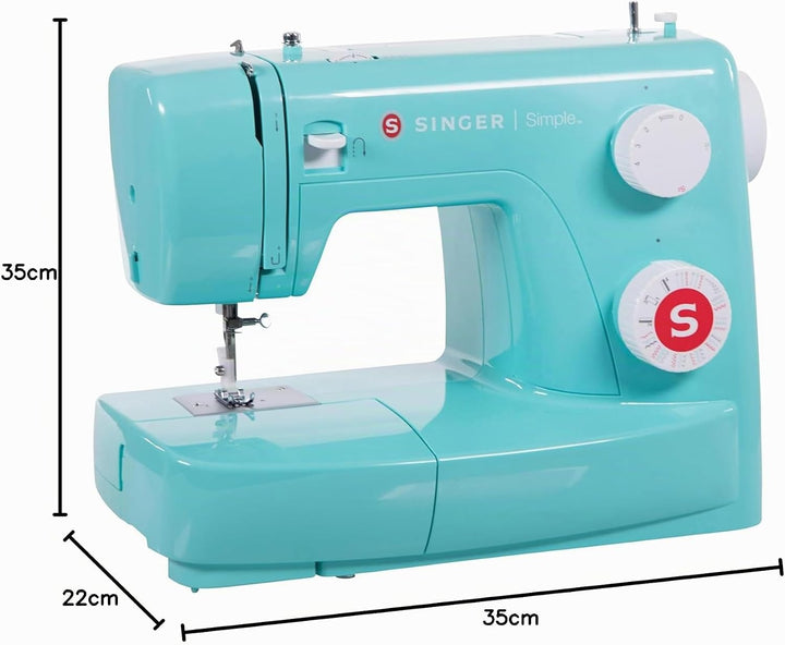 Singer 3232 Nähmaschine mit Tragetasche Kunststoff Lila 45 x 22 x 35 cm Maschine + handgenähte Trage