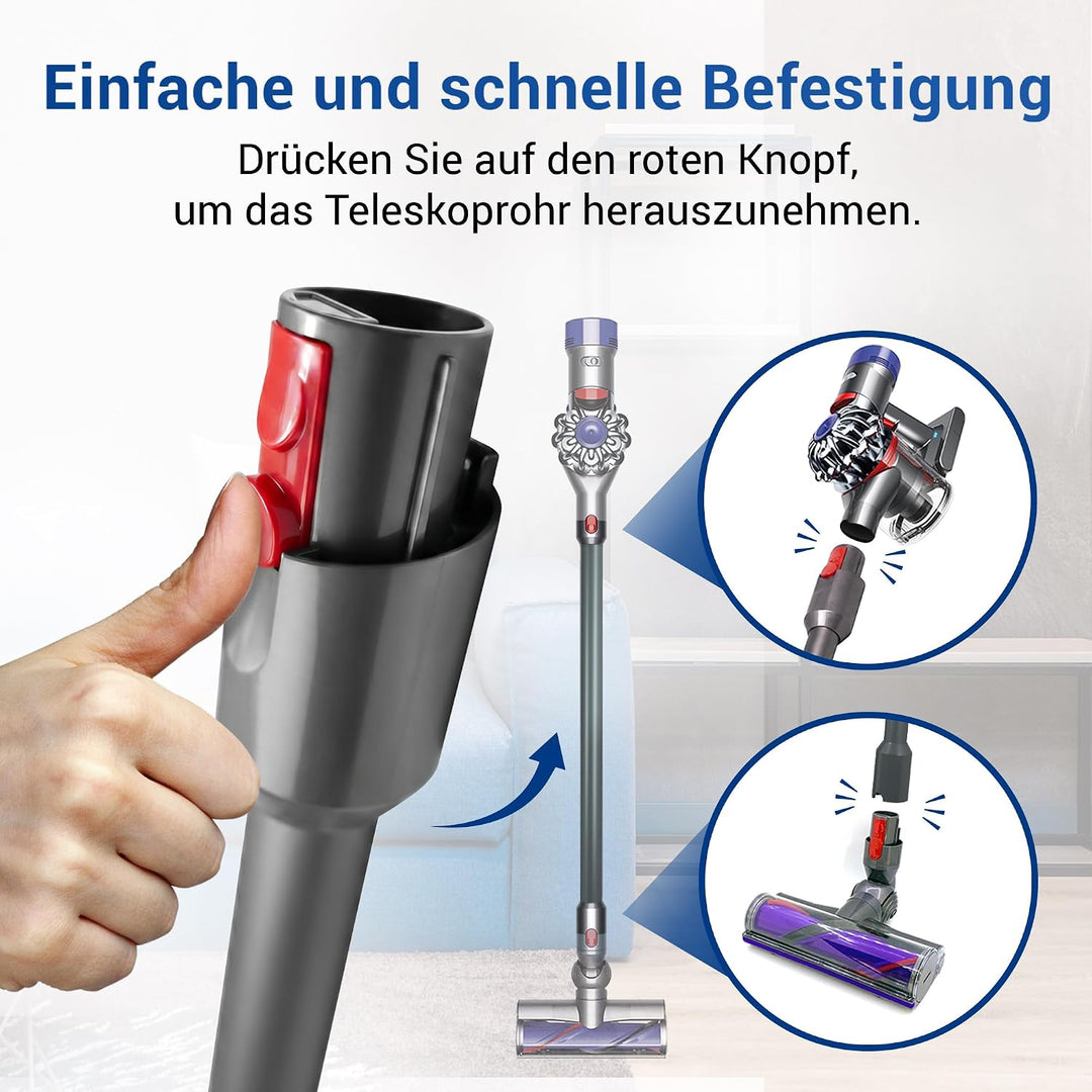 VIOKS Grau Saugrohr Staubsauger Ersatz für Dysоn 971518-12 | Verlängerungsrohr Stab, für Dysоn V12 S