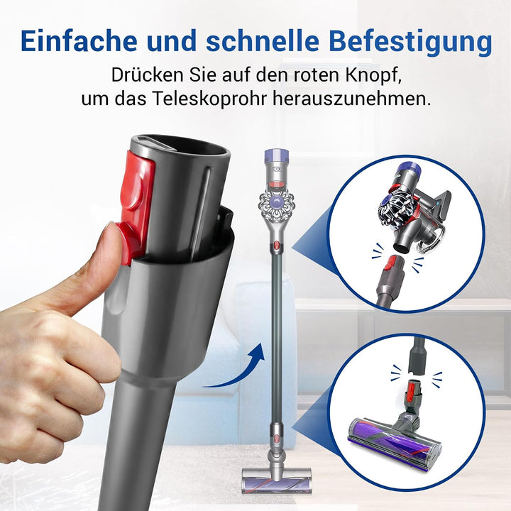 VIOKS Grau Saugrohr Staubsauger Ersatz für Dysоn 971518-12 | Verlängerungsrohr Stab, für Dysоn V12 S