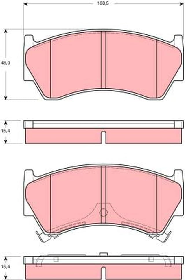 TRW GDB3391 Bremsbelagsatz, Scheibenbremse - (4-teilig)