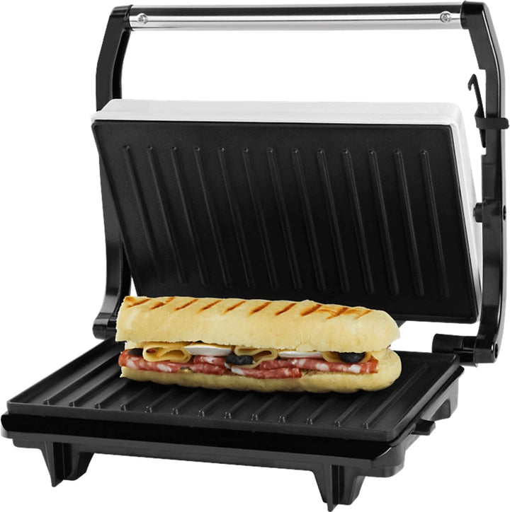 ECG S 1070 Panini Maker/Mini Grill, Legierter Stahl, Weiss