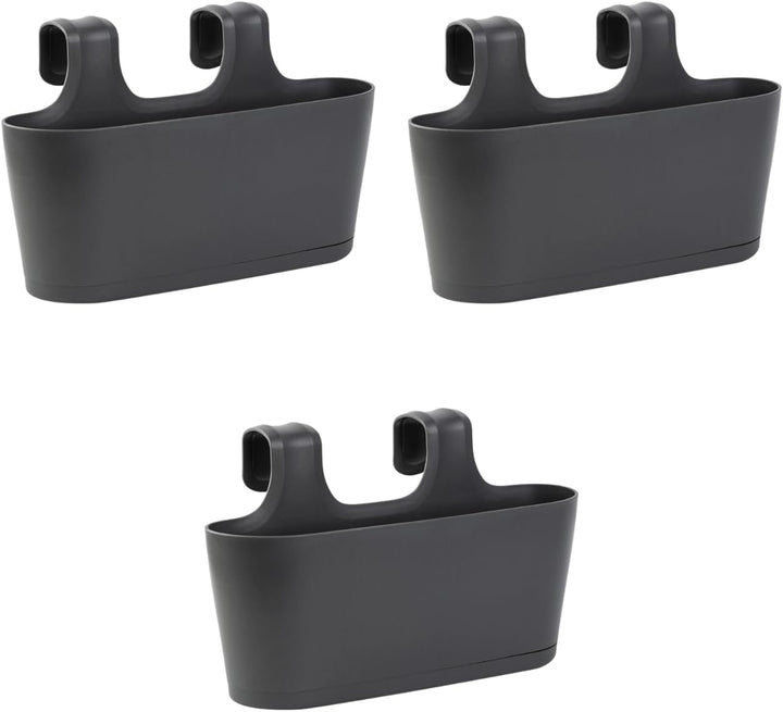 Gariella 3X Blumenkasten oval Balkon Übertopf Pflanzkasten Blumentopf zum Hängen mit Wasserspeicher