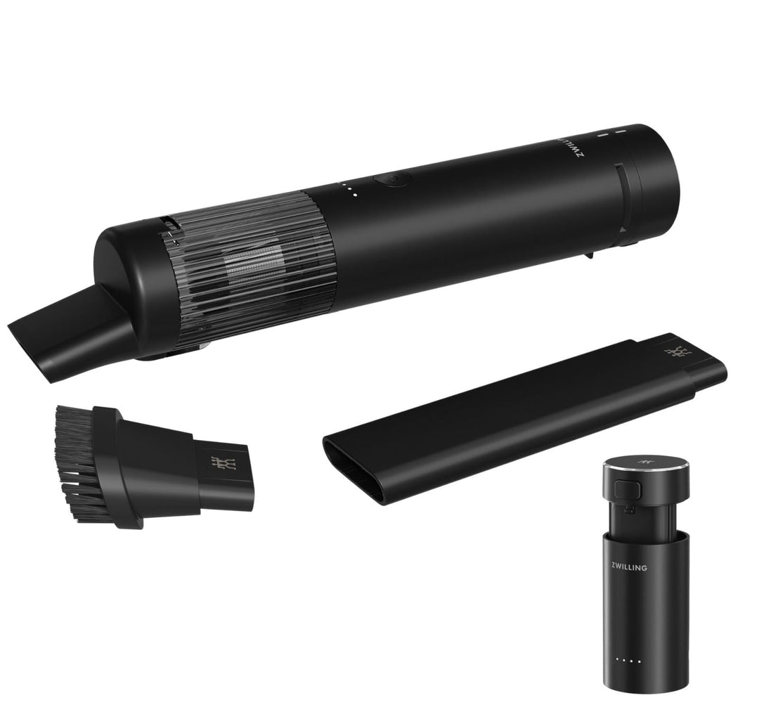 ZWILLING XTEND Kabelloser Staubsauger, Starterset mit Akku & Ladestation, Tischstaubsauger, Dual-Fil