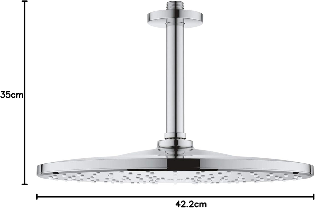 GROHE Rainshower Mono 310 | Brausen- und Duschsysteme - Kopfbrauseset Deckenauslass 142 mm, 1 Strahl