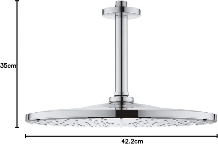 GROHE Rainshower Mono 310 | Brausen- und Duschsysteme - Kopfbrauseset Deckenauslass 142 mm, 1 Strahl