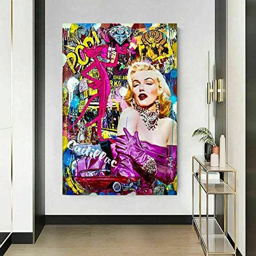 Magic Canvas Art Pop Art Marilyn MonroeLeinwandbild 1- teilig Hochwertiger Kunstdruck Wandbilder – B