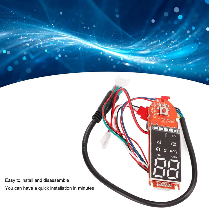 Vikye Elektroroller-Armaturenbrett, Wasserdichter Metall-Elektroroller-Ersatz-Platine für Fahrten Im