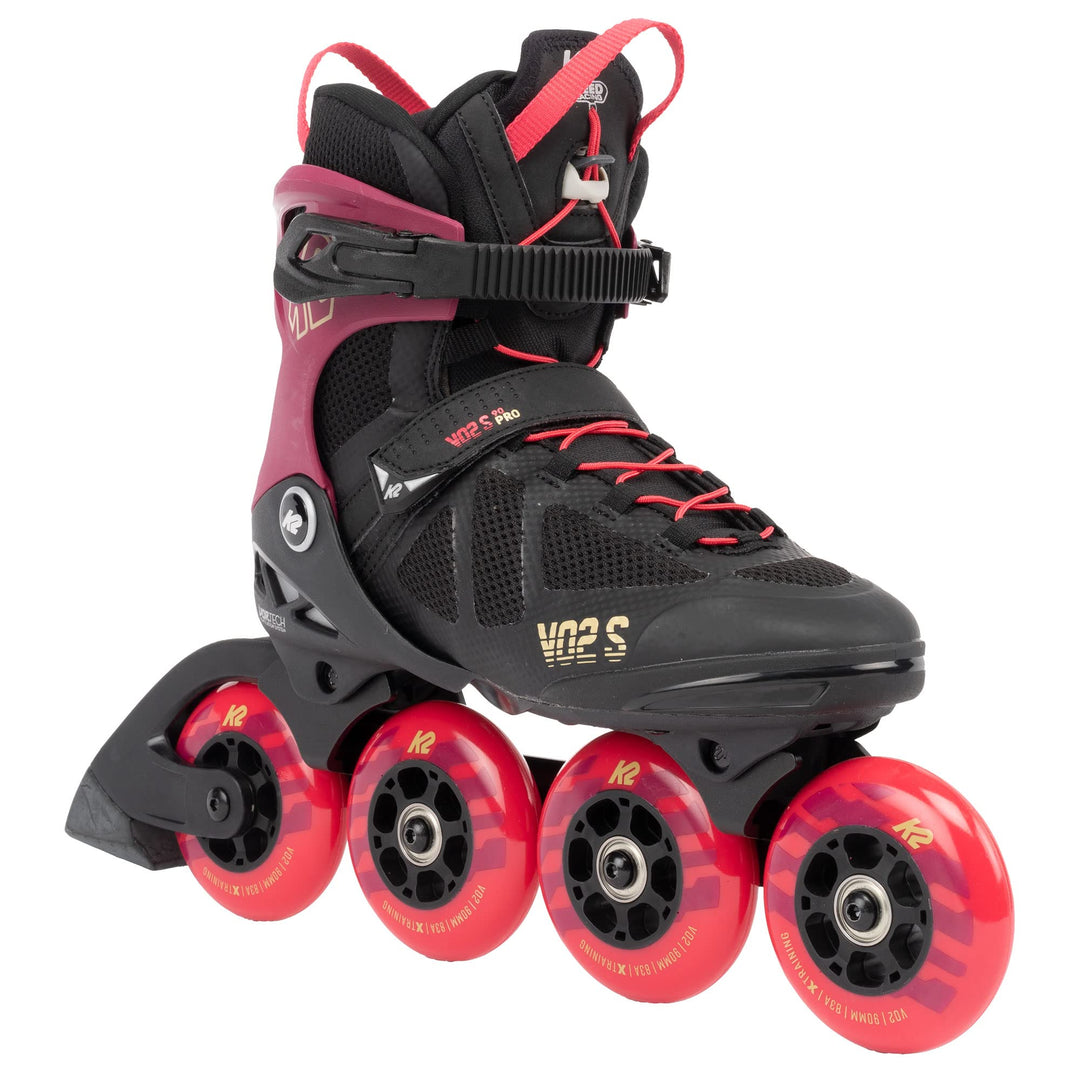 K2 VO2 S 90 W Inline Skate 2025 Burgundy/pink EU: 37 (UK: 4.5 / US: 7) burgandy - pink, EU: 37 (UK: