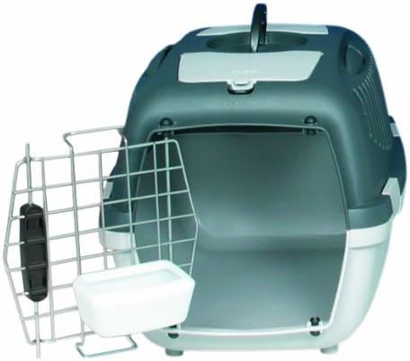 Trixie 3985 Gulliver 3 Transportbox, Gr. 3: 40 × 38 × 61 cm, hellgrau/grau