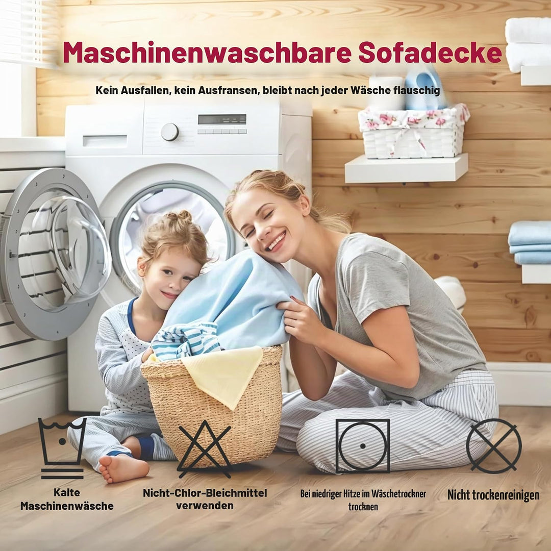 Kuscheldecke Mit Katzenmotiv 130x150cm, Sofa Decke Mit Tiermotiv, Weiche Warme Fleecedecke für Erwac