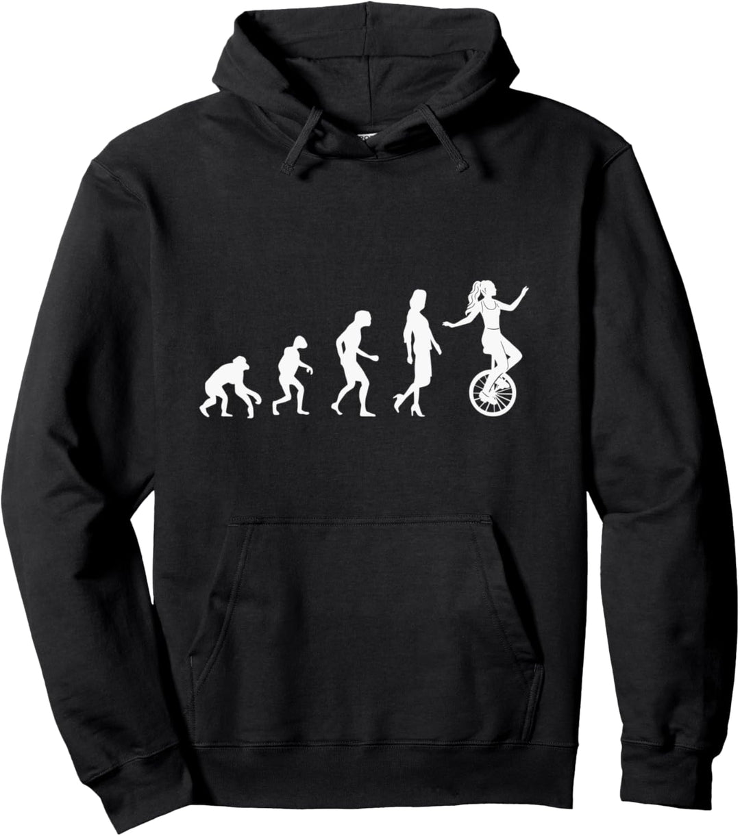 Einrad Einradfahrer Evolution Unicycle Pullover Hoodie