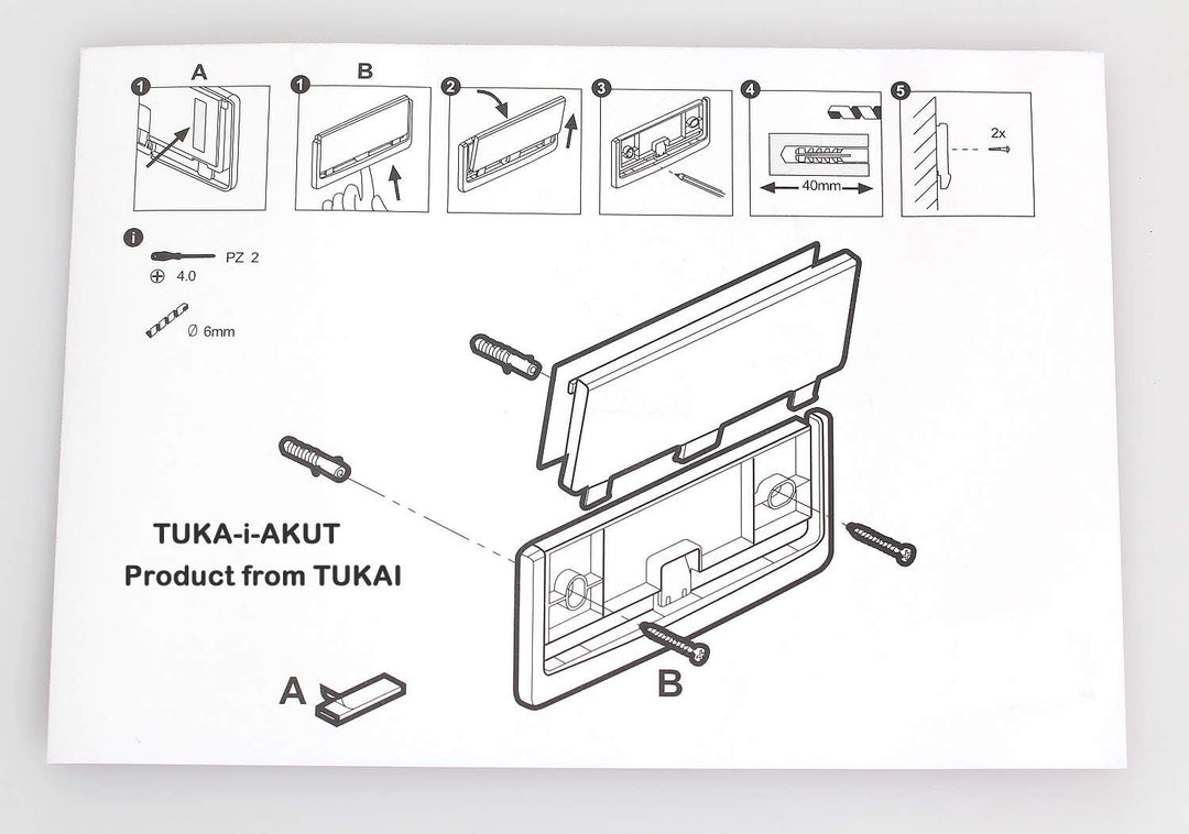 TUKA-i-AKUT 5st. Büro Türschild A6, Leicht Austauschbar, Büroschild zum Selbst Beschriften, 149 mm x