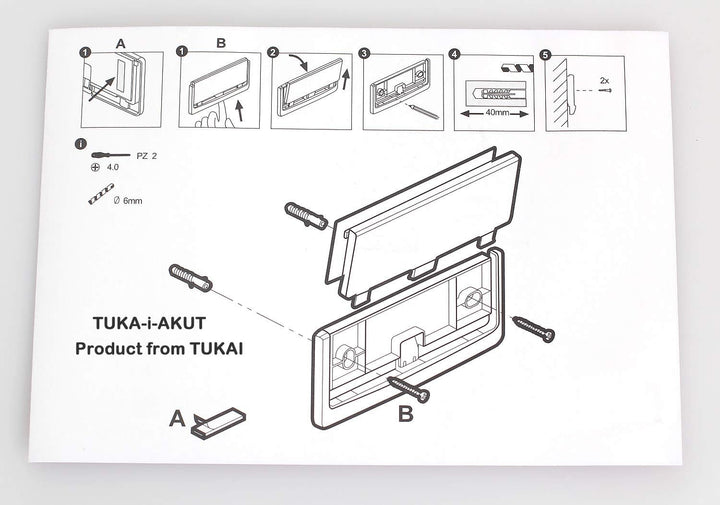 TUKA-i-AKUT 5st. Büro Türschild A6, Leicht Austauschbar, Büroschild zum Selbst Beschriften, 149 mm x