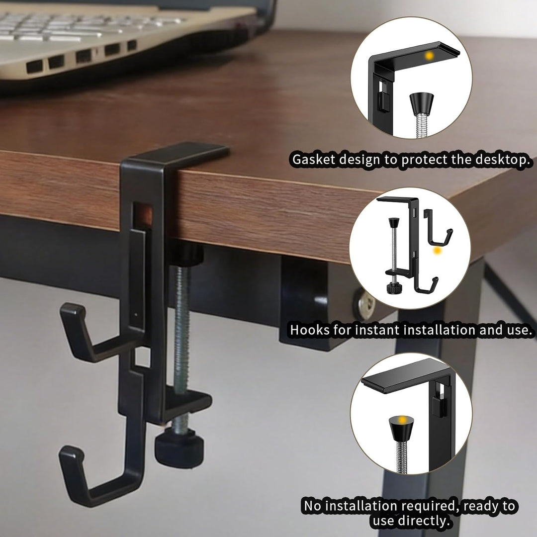 4 Stück Geldbörsenhaken für Tisch, auch Tischdecken-Clips, passend für 1,5–7,9 cm dicke Tische, mult