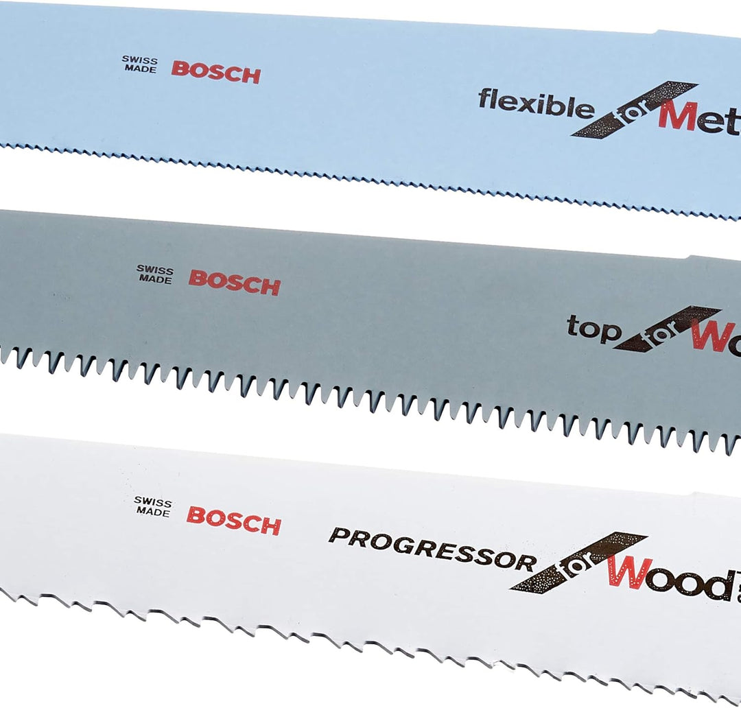 Bosch Professional ProfessionalProfessional 3tlg. Sägeblatt-Set zum Sägen in Holz und Metall für Mul