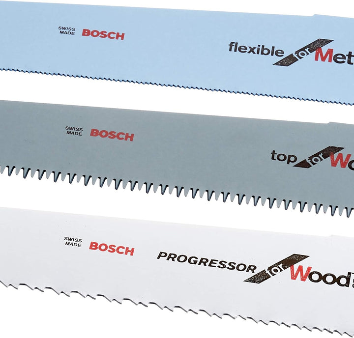 Bosch Professional ProfessionalProfessional 3tlg. Sägeblatt-Set zum Sägen in Holz und Metall für Mul